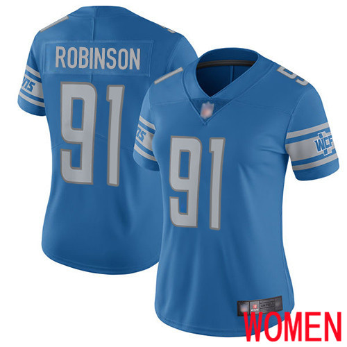 Detroit Lions Limited Blue Women Ahawn Robinson Home Jersey NFL Football #91 Vapor Untouchable